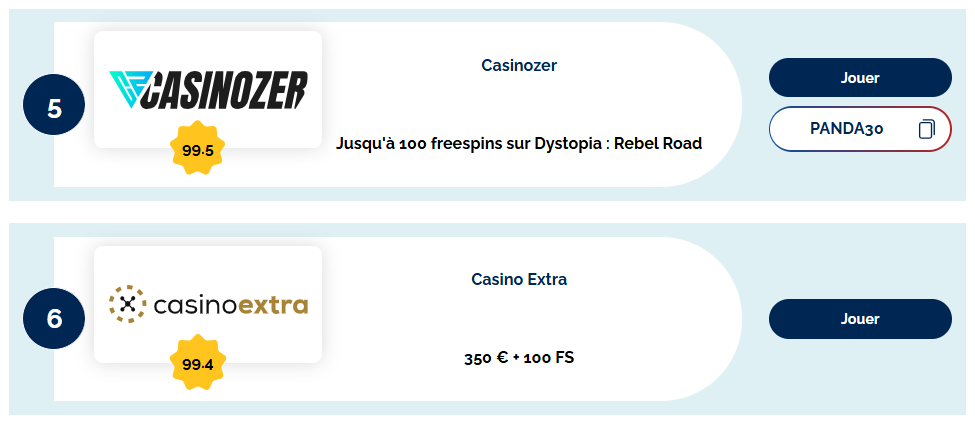 Comparaison casinos sur le net par Jeux-Fm en France